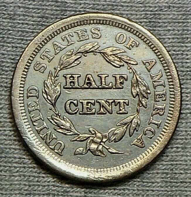 1856 Braided Hair Half Cent